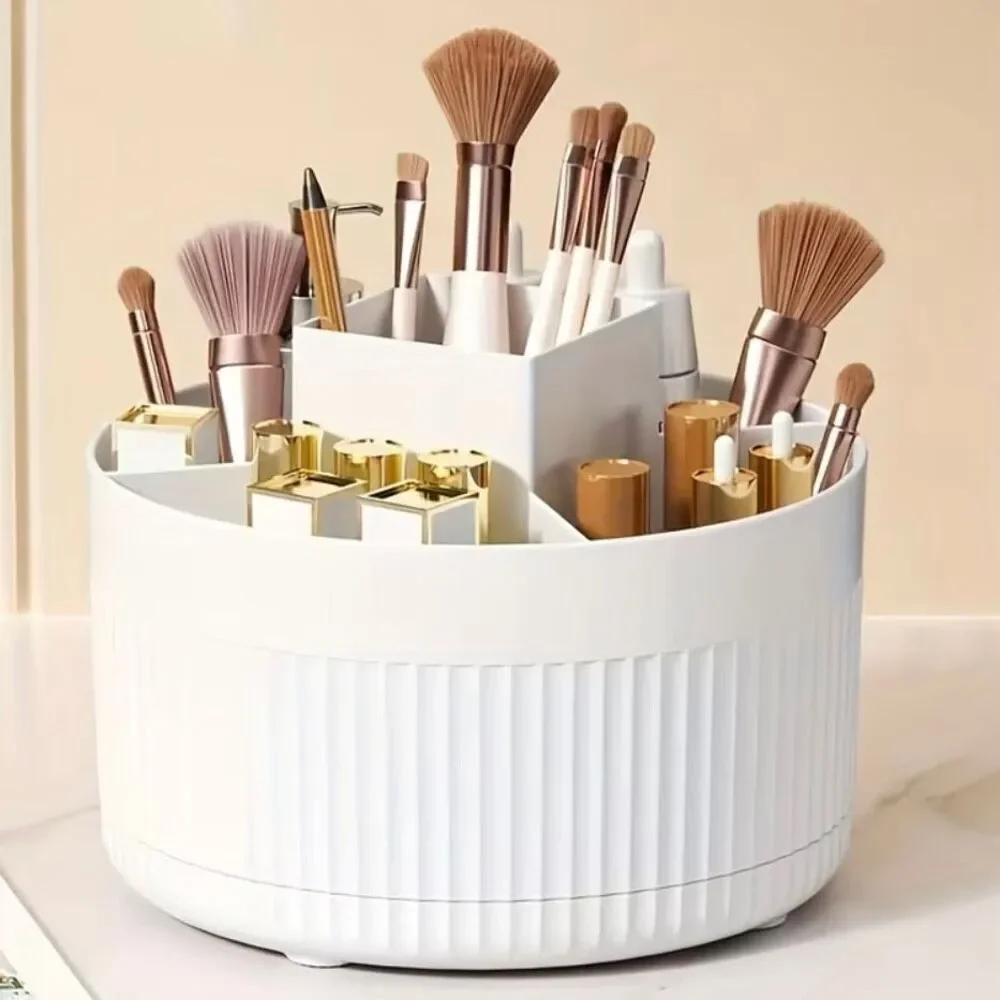 NWT Awaoko White Rotating Cosmetic Organizer with 5 Compartments for 360° Access